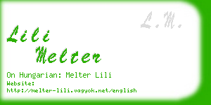 lili melter business card